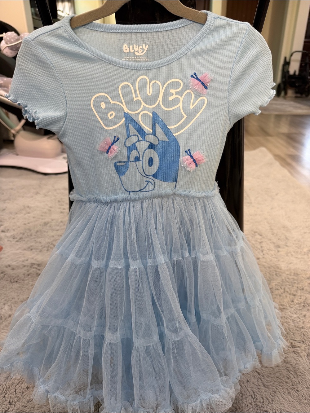 Bluey Light Blue Tulle Character Dress